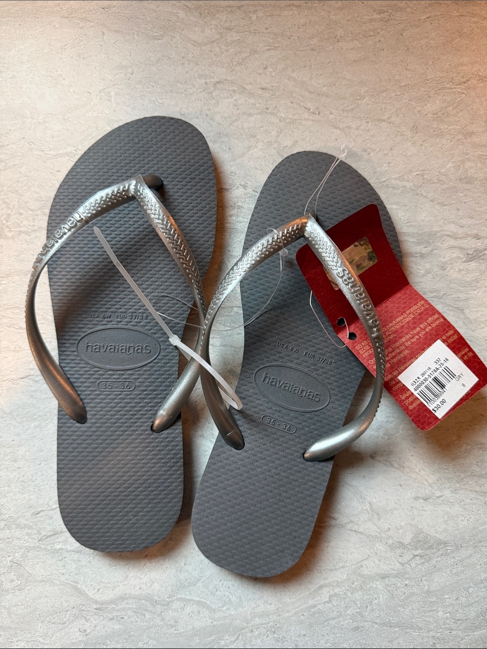 Havaianas Women's Silver Gray Flip Flop Sandals